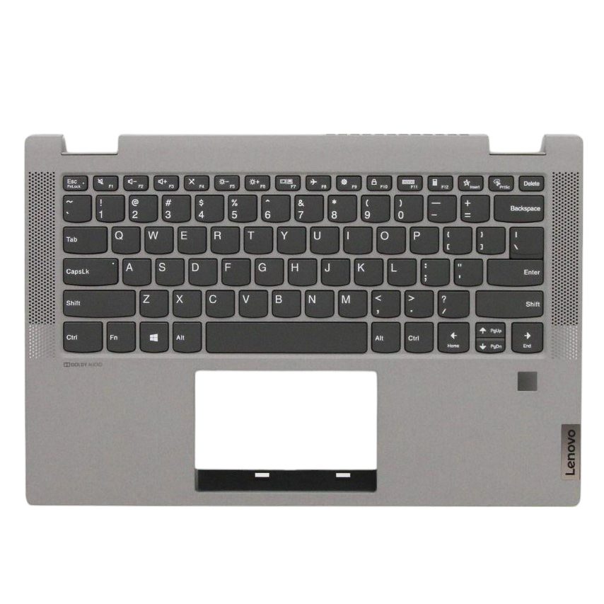 Lenovo 5CB0Y85395 C-Cover with USA English Non-Backlit Keyboard in Platinum Grey for IdeaPad Flex 5-14IIL05 (81X1) and Flex 5-14ITL05 (82HS)