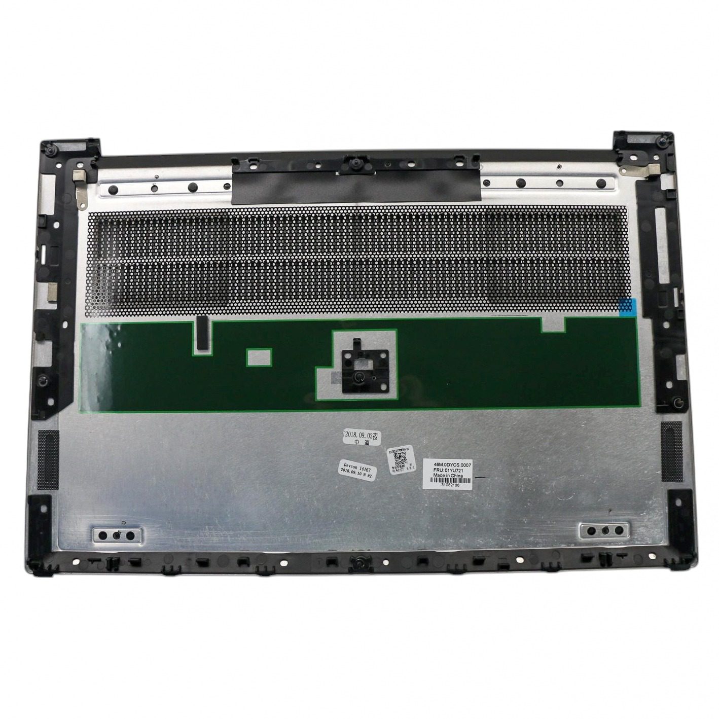 Lenovo 01YU721 base cover assembly for ThinkPad P1 Gen 1 laptops.