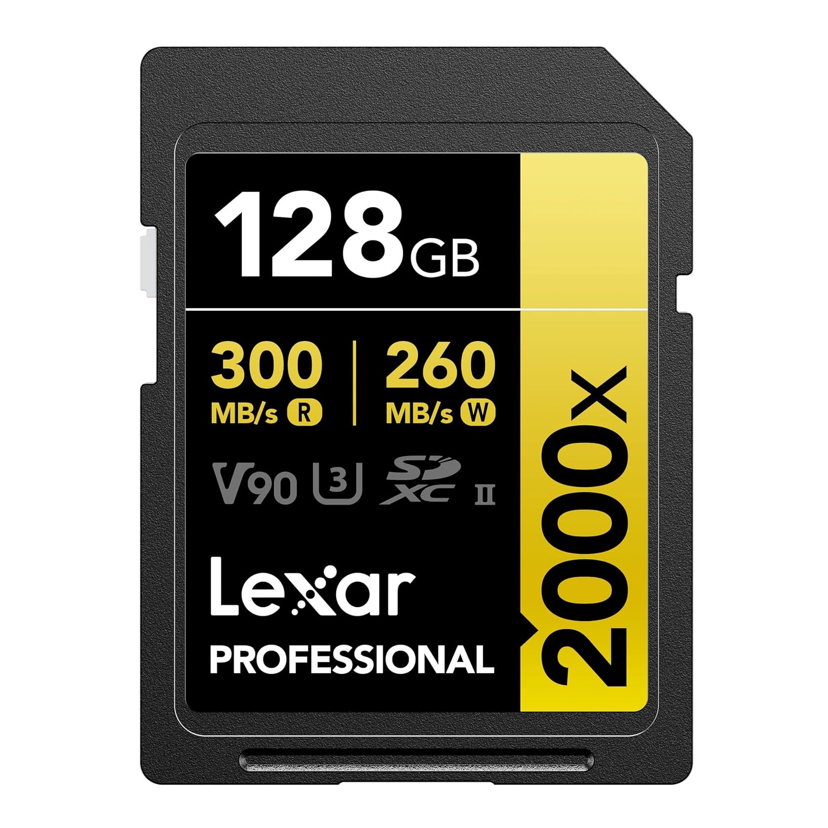 Lexar 128GB Professional 2000x SDXC Memory Card for 8K Video and High-Speed Photography