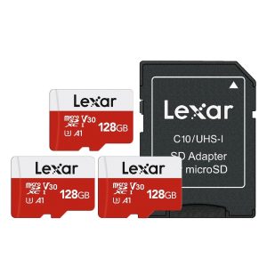 Lexar E-Series 128GB Micro SD Card 3 Pack – UHS-I, High Speed, 4K UHD, Durable Memory Cards