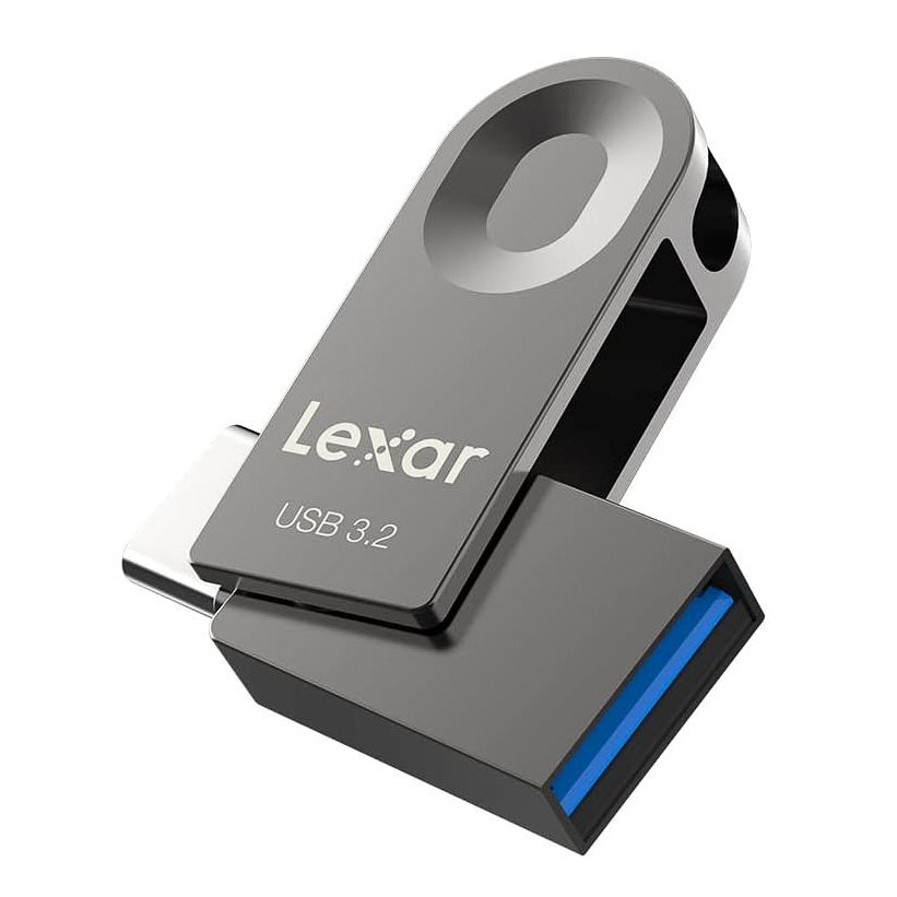 Lexar JumpDrive Dual Drive E32c 128GB USB Flash Drive with USB-C and USB-A connectors