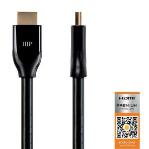 Monoprice Certified Premium High-Speed HDMI Cable (Black, 6ft)  