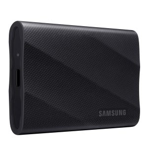 Samsung T9 Portable SSD 1TB with USB 3.2 Gen 2x2, 2,000MB/s speeds, and a durable design for creators and gamers.