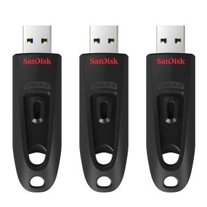 SanDisk 32GB USB 3.0 Flash Drive 3-Pack - High-Speed and Secure