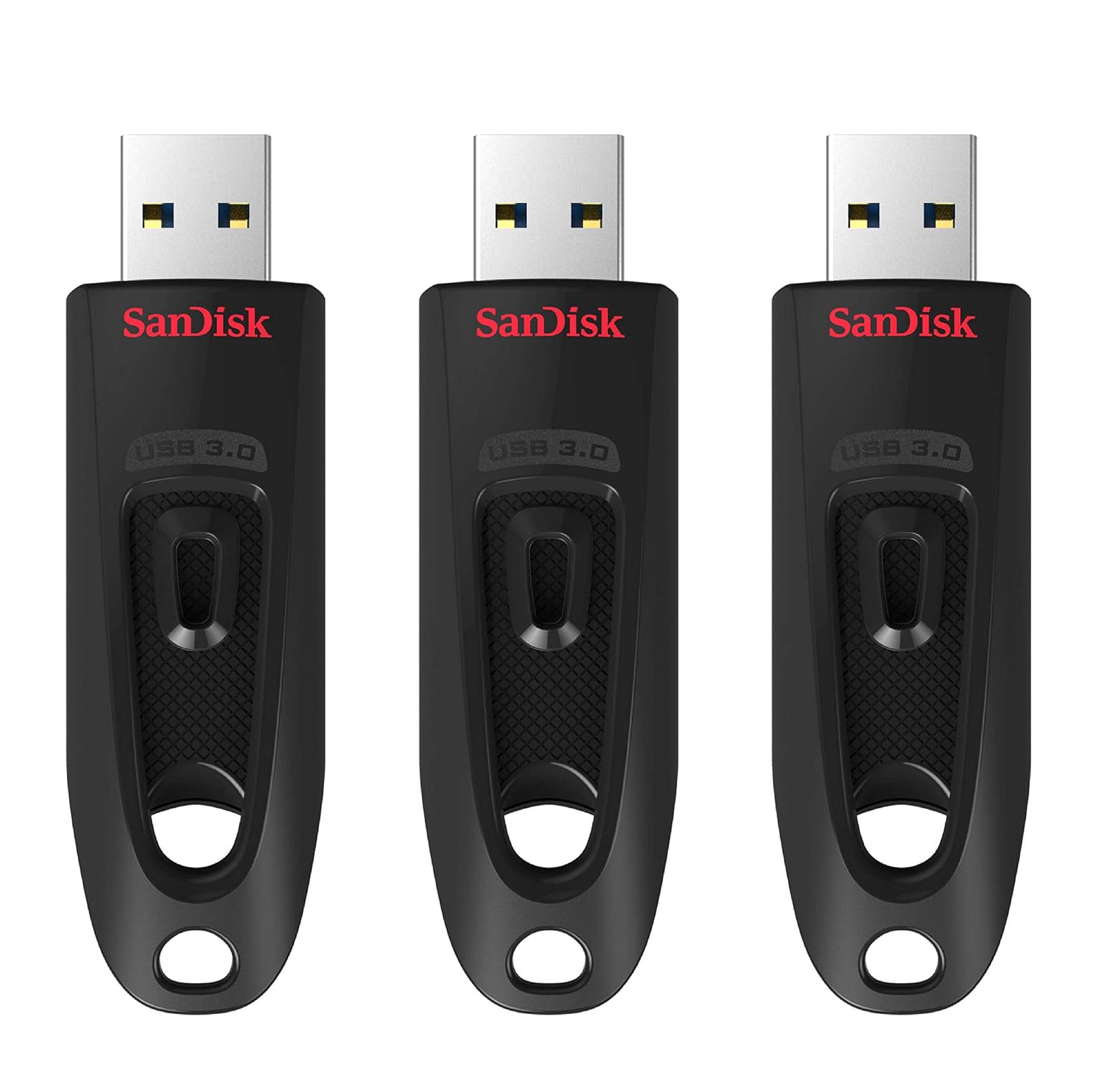 SanDisk 32GB USB 3.0 Flash Drive 3-Pack - High-Speed and Secure