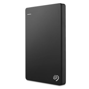 Seagate Backup Plus Slim 2TB Portable External Hard Drive with USB 3.0, metal design, and Adobe Creative Cloud bonus.