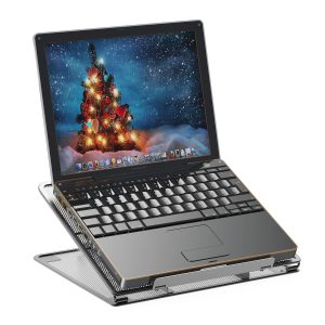 Simple Houseware Mesh Ventilated Adjustable Laptop Stand in Black