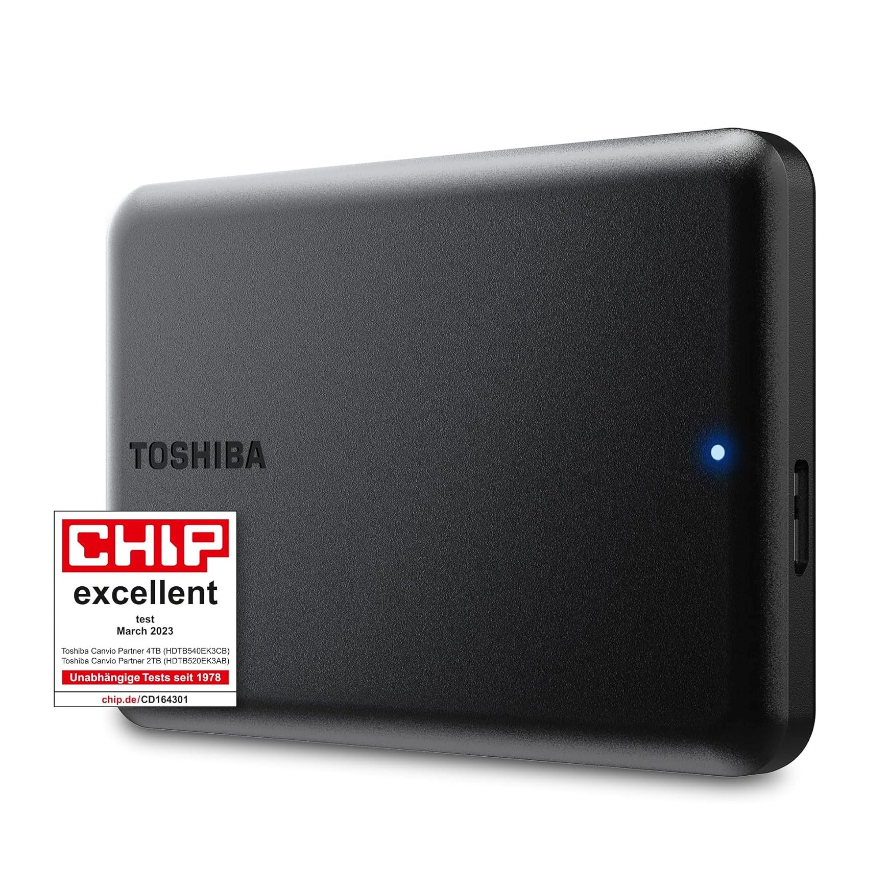 Toshiba Canvio Partner 2TB Portable External Hard Drive - USB 3.0 for Mac, Windows, Xbox, PS4