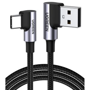 UGREEN USB to USB C Cable, 90 Degree Fast Charging, Compatible with iPhone, Samsung, Pixel
