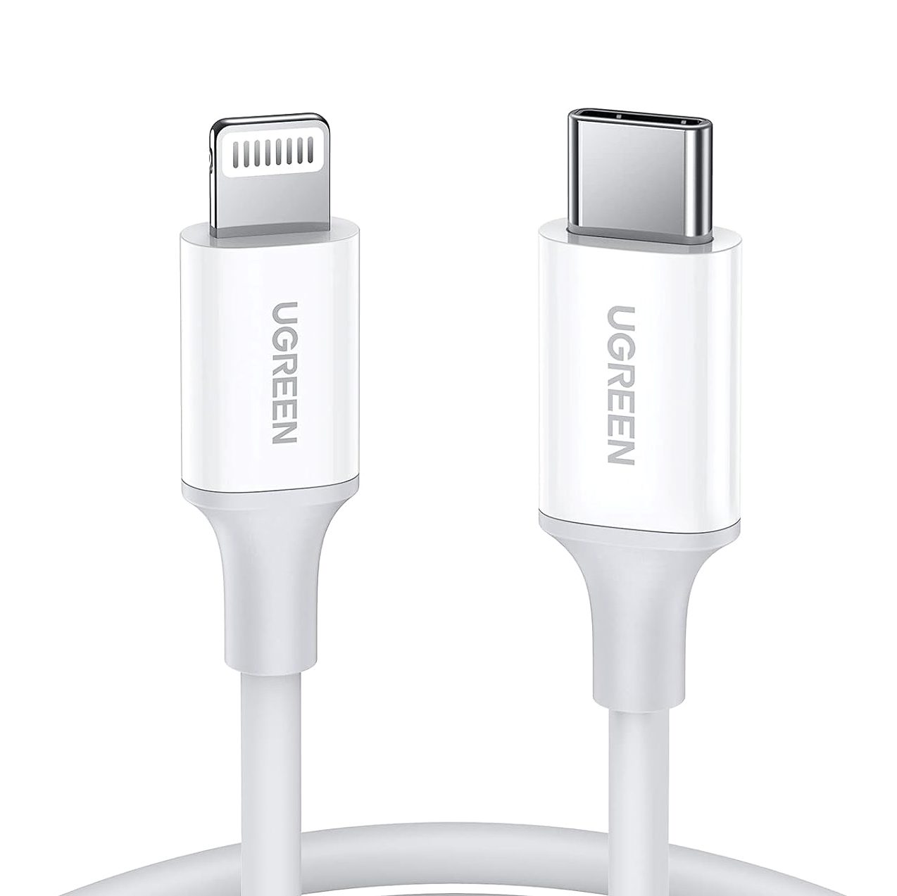 UGREEN 3FT USB-C to Lightning Cable, MFi certified, fast charging, durable design for Apple Lightning devices.