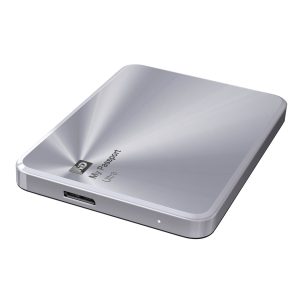 WD 1TB Silver My Passport Ultra Metal Edition Portable External Hard Drive with Encryption and Backup