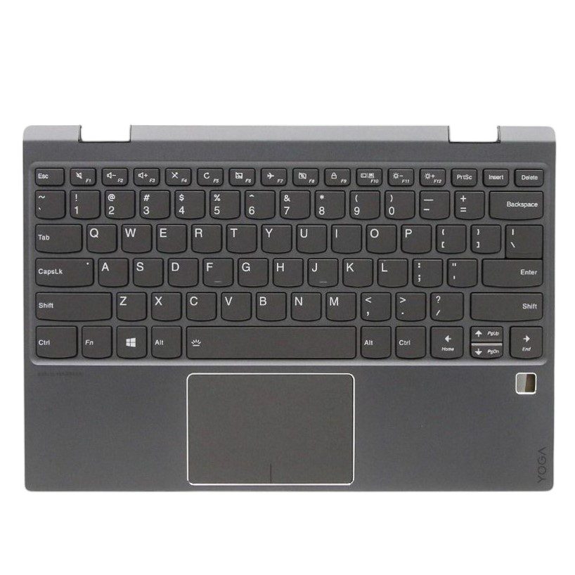 Lenovo 5CB0Q12259 C-Cover with USA English Backlit Keyboard in Iron Grey for IdeaPad Yoga 720-12IKB