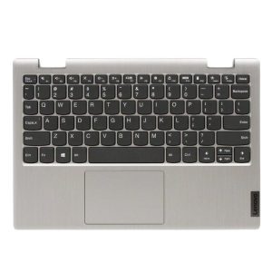Lenovo 5CB0X56516 C-Cover with USA English Keyboard, Platinum Grey, Non-Backlit for IdeaPad Flex 3-11IGL05