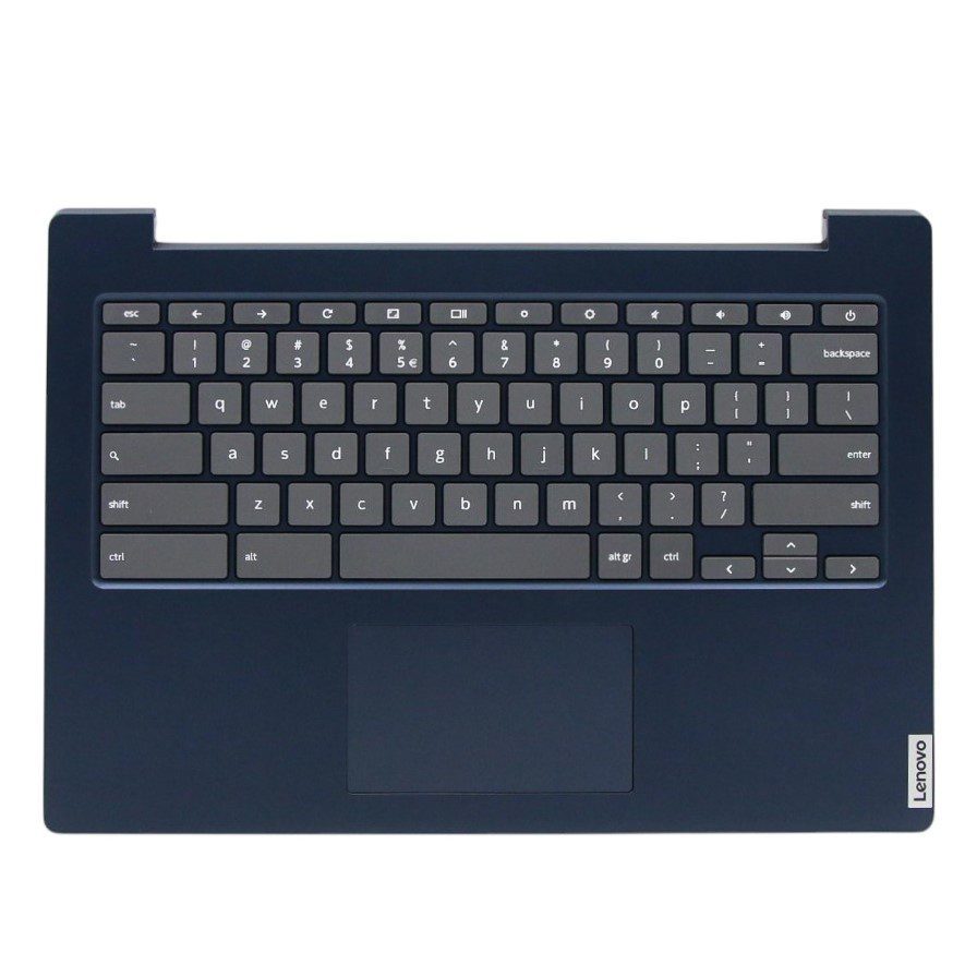Lenovo 5CB0Z27784 C-Cover with US English Euro Non-Backlit Keyboard in Abyss Blue for IdeaPad 3 CB-14IGL05 (82C1)