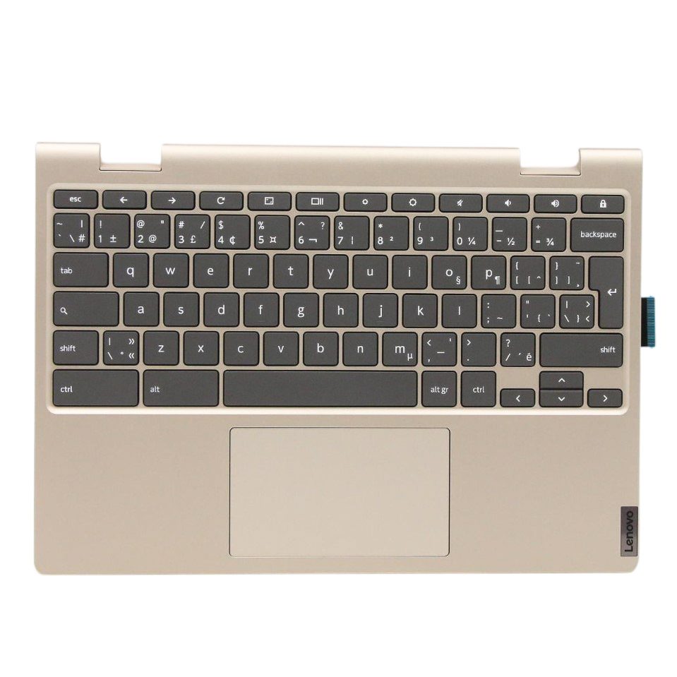 Lenovo 5CB0Z32213 C-Cover with Canadian French English Non-Backlit Keyboard in Almond for IdeaPad Flex 3 CB-11IGL05 Laptop (82BB)