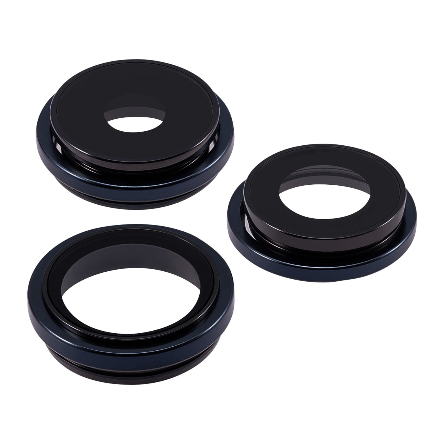 Premium Aftermarket Blue Titanium Back Camera Lens with Bracket and Bezel for 2023 iPhone 15 Pro A2848