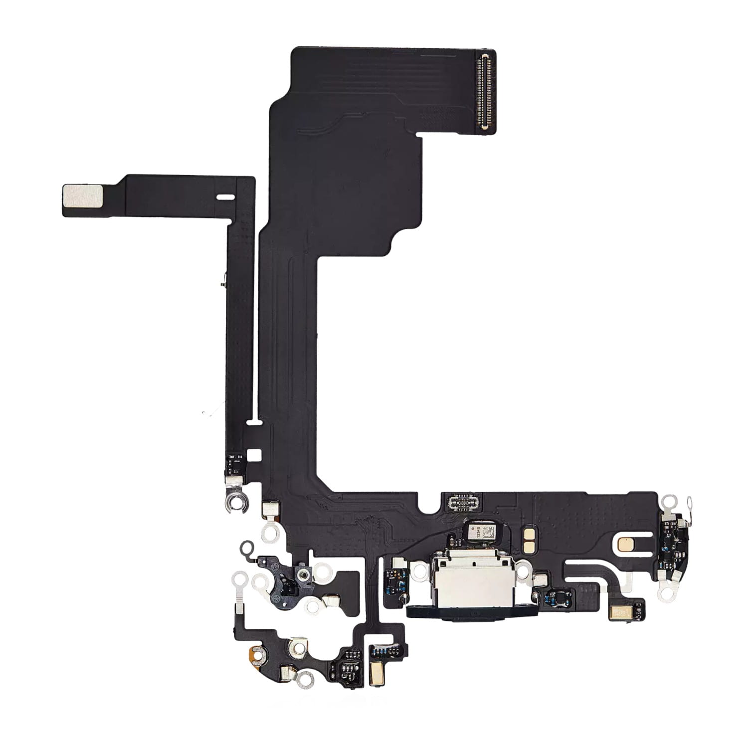 Enhanced Aftermarket Blue Titanium Charging Port Flex Cable for 2023 iPhone 15 Pro A2848