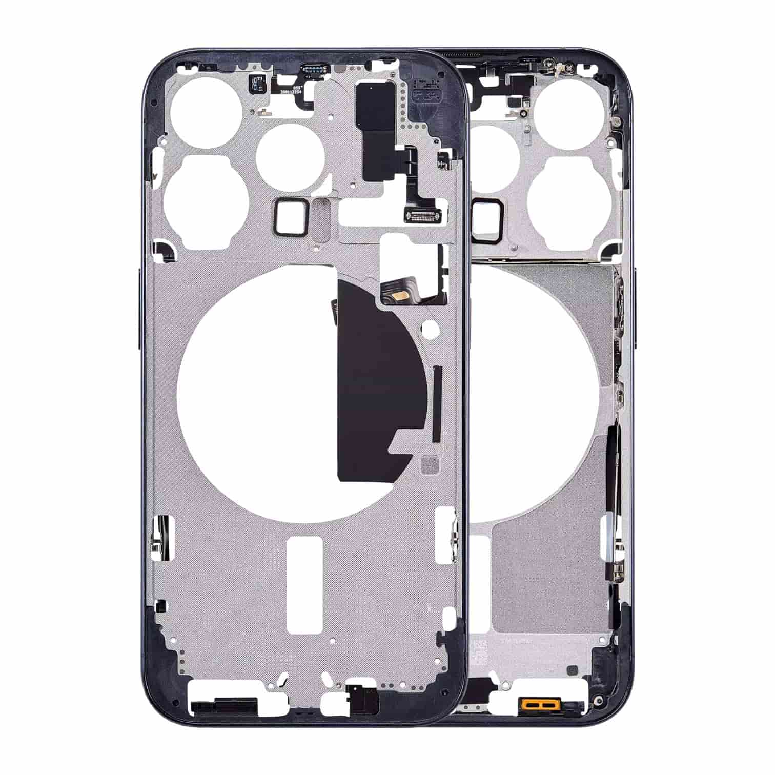 Enhanced Aftermarket Blue Titanium Mid-Frame Housing with Power and Volume Button for 2023 iPhone 15 Pro A2848