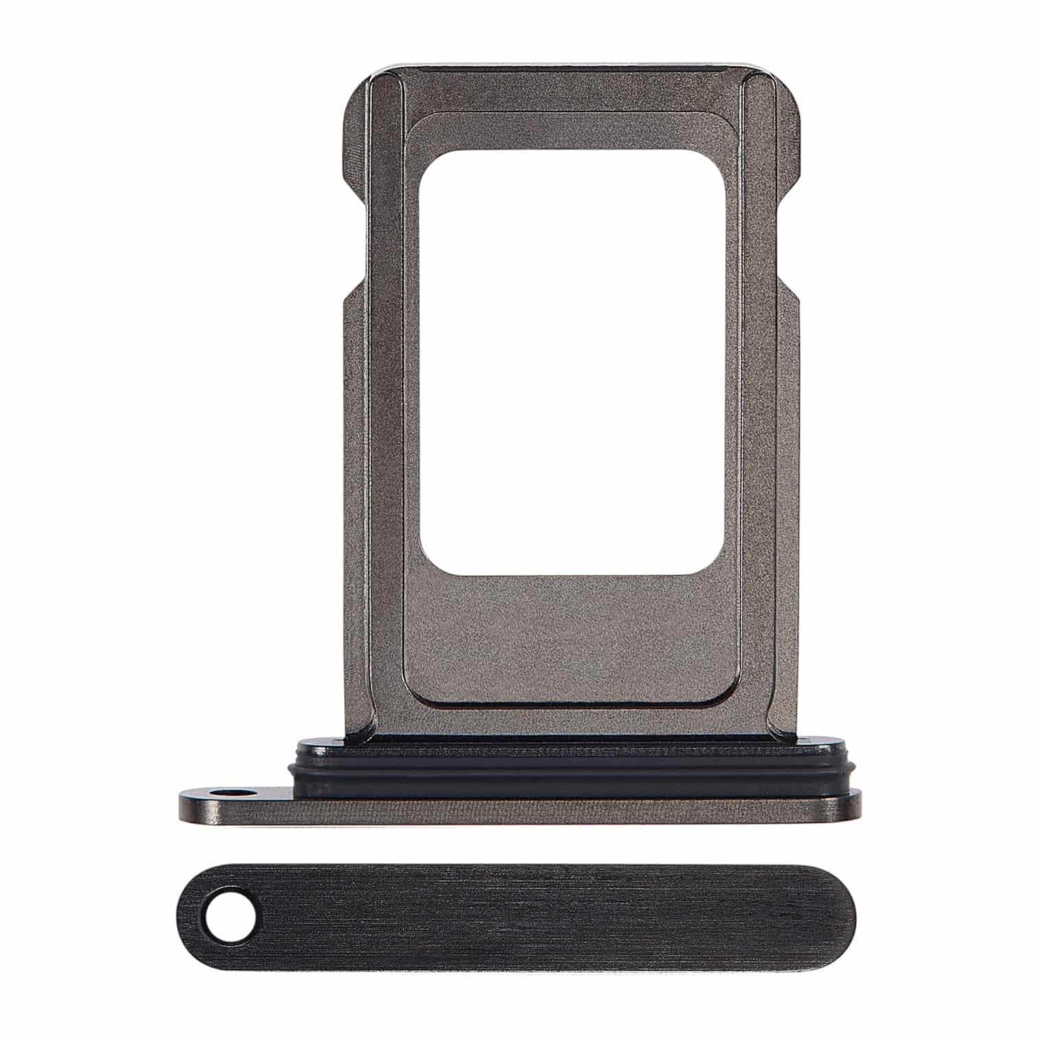 Aftermarket Black Titanium Single SIM Card Tray for 2023 iPhone 15 Pro A2848
