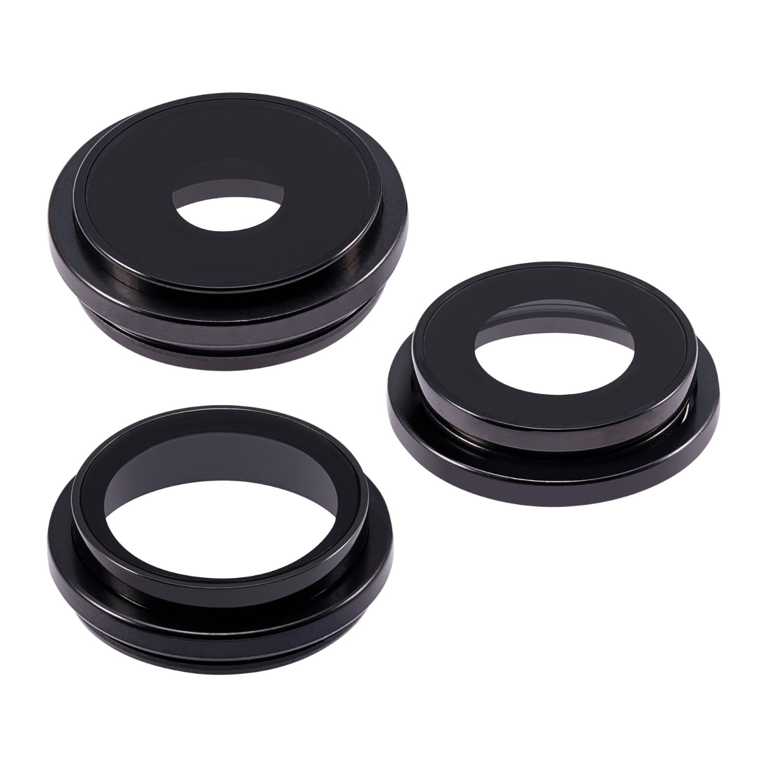 Premium Aftermarket Black Titanium Back Camera Lens with Bracket and Bezel for 2023 iPhone 15 Pro A2848