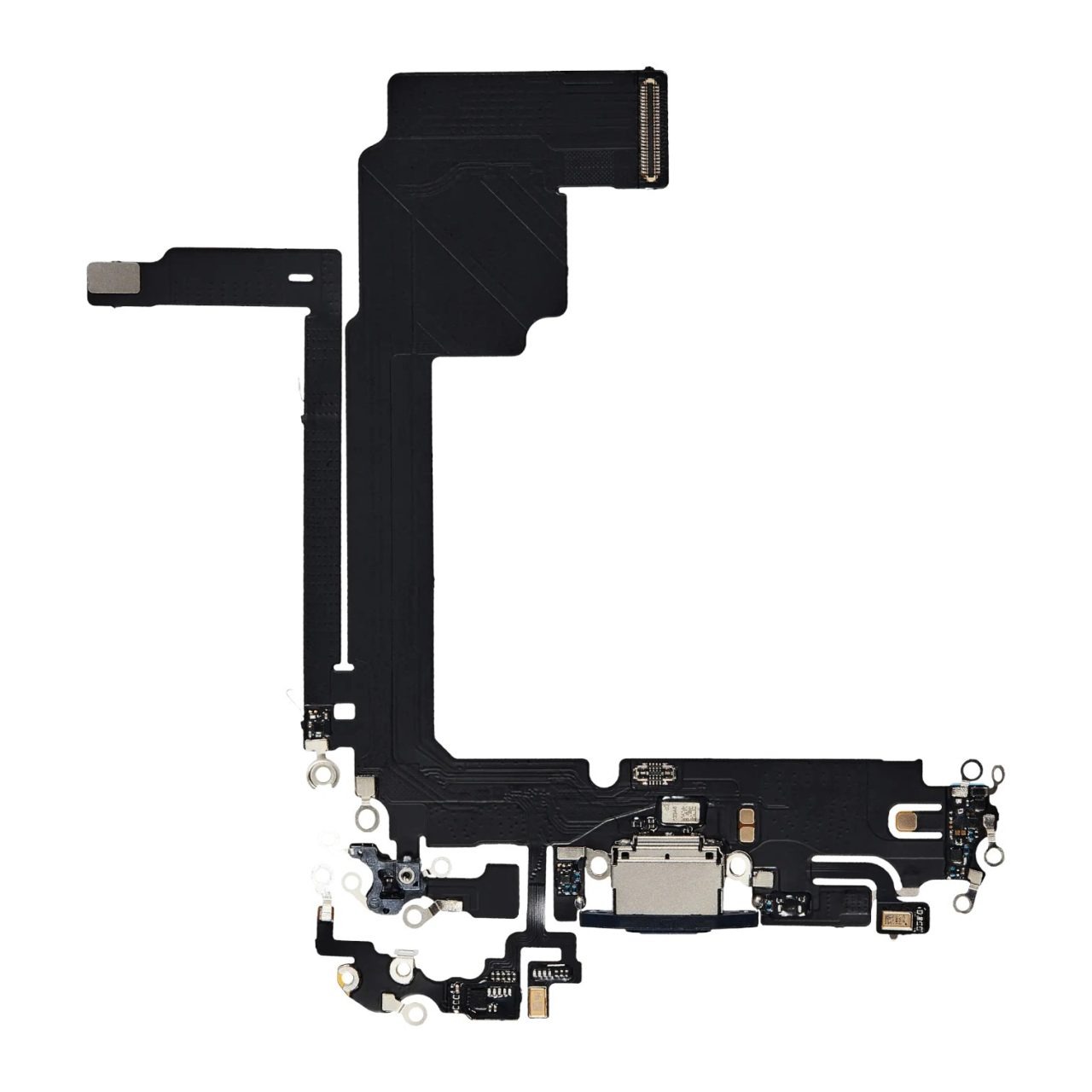 Enhanced Aftermarket Blue Titanium Charging Port Flex Cable for 2023 iPhone 15 Pro Max A2849