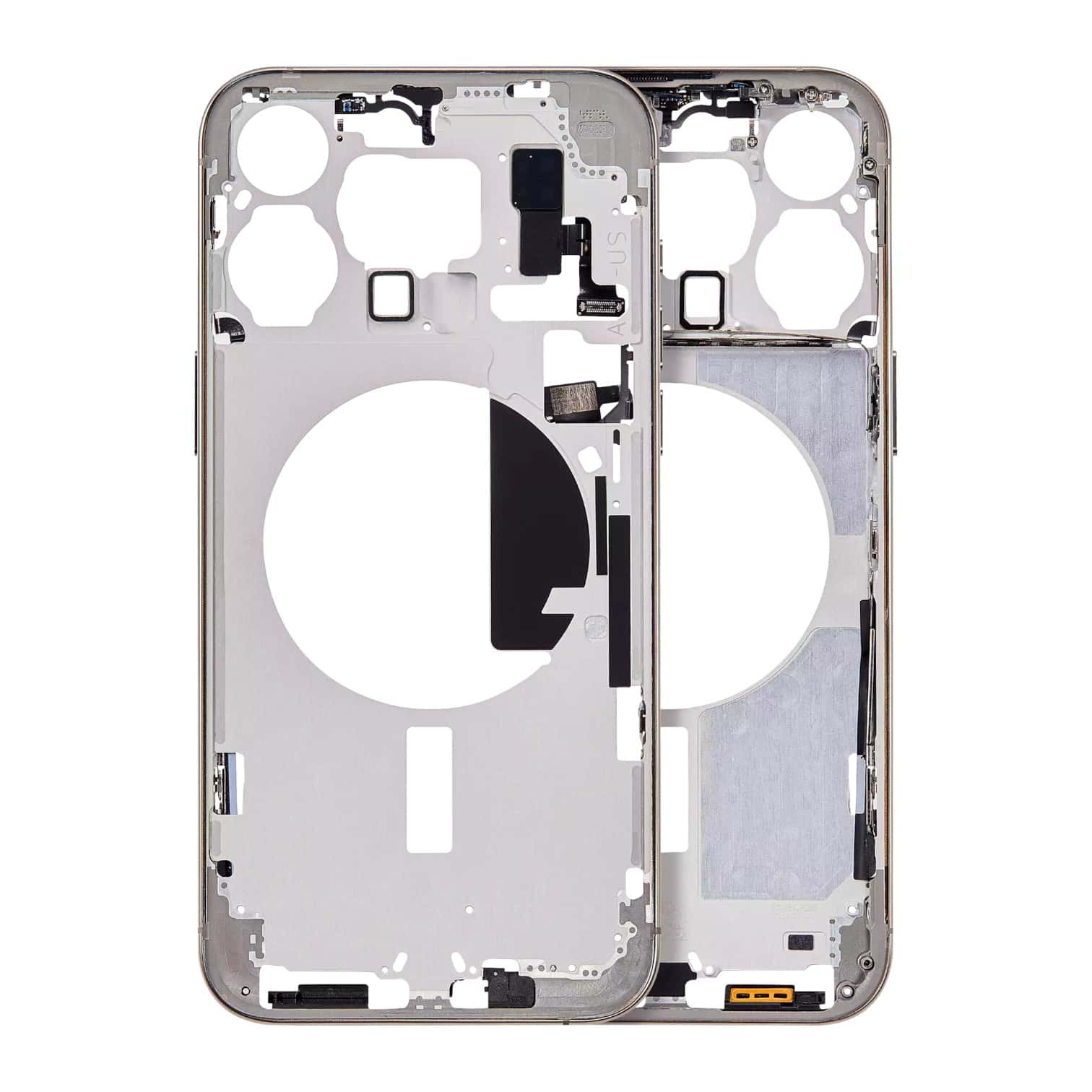 Enhanced Aftermarket Natural Titanium Mid-Frame Housing with Power and Volume Button for 2023 iPhone 15 Pro Max A2849