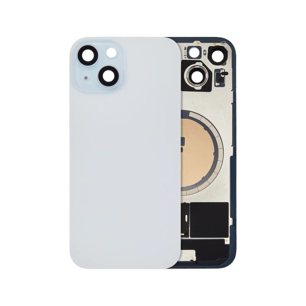A2846 Aftermarket Back Glass with Steel Plate and MagSafe Magnet for 2023 iPhone 15 (Blue)