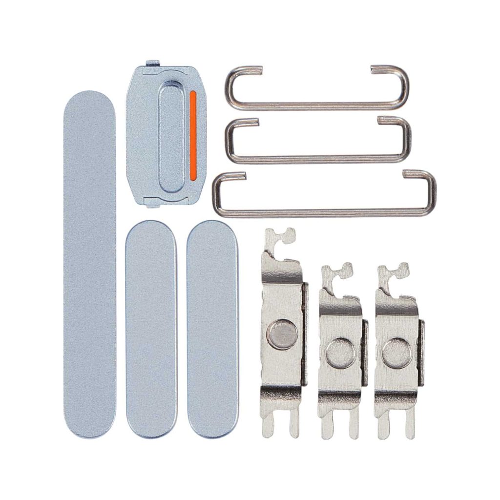 Aftermarket Blue Hard Buttons for the 2023 iPhone 15 A2846