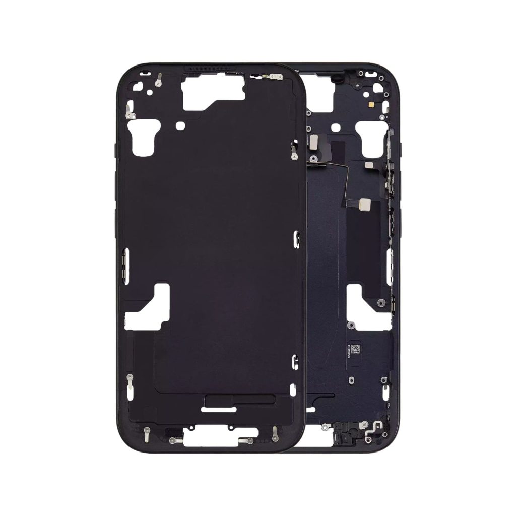 Aftermarket Black Mid-Frame Housing with Power and Volume Button for 2023 iPhone 15 A2846