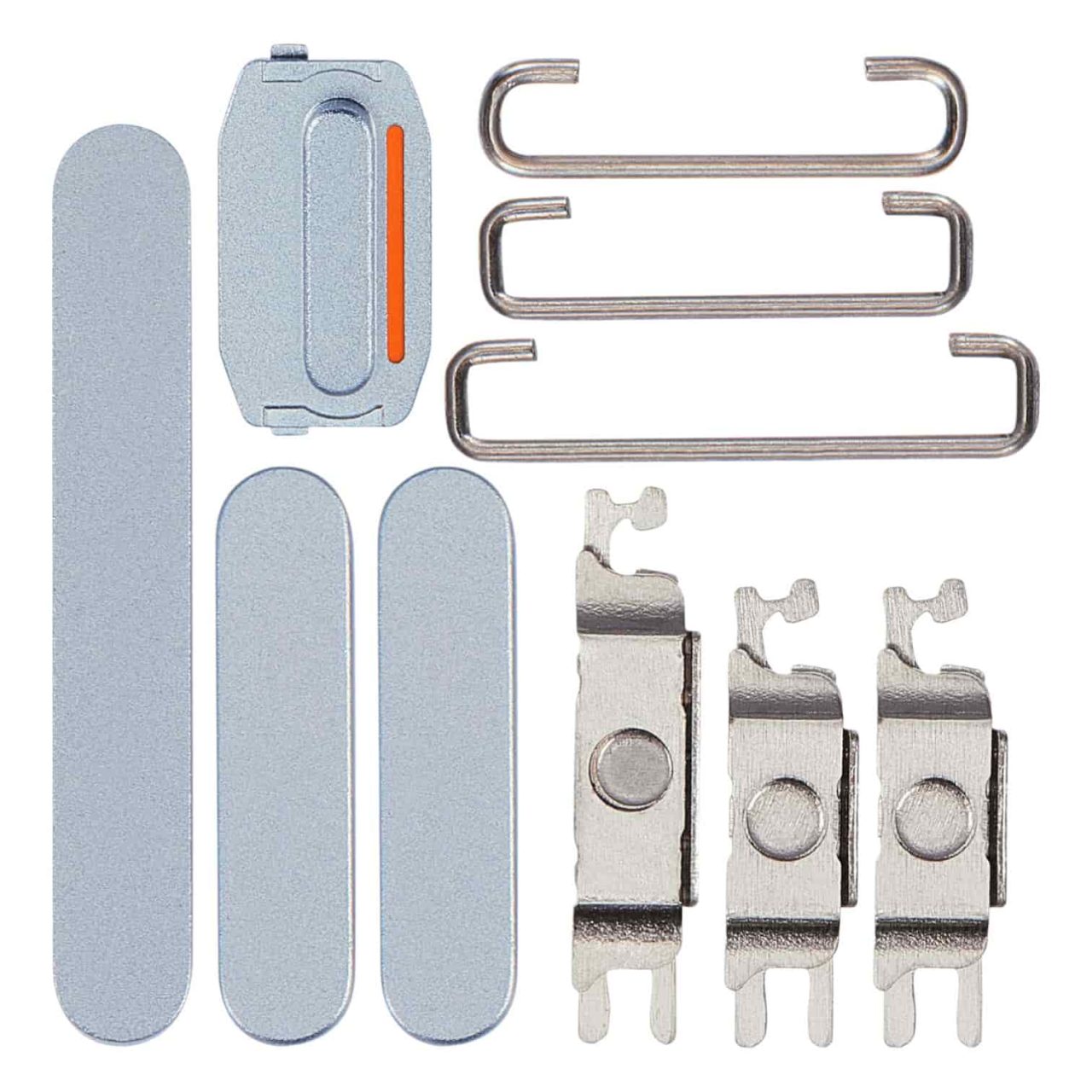 Aftermarket Blue Hard Buttons for the 2023 iPhone 15 Plus A2847