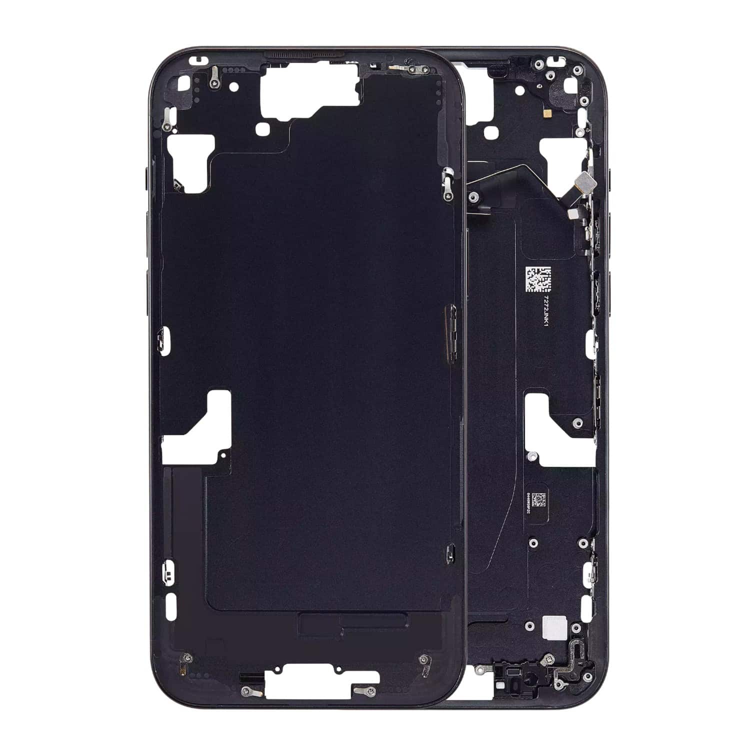 Aftermarket Black Mid-Frame Housing with Power and Volume Button for 2023 iPhone 15 Plus A2847