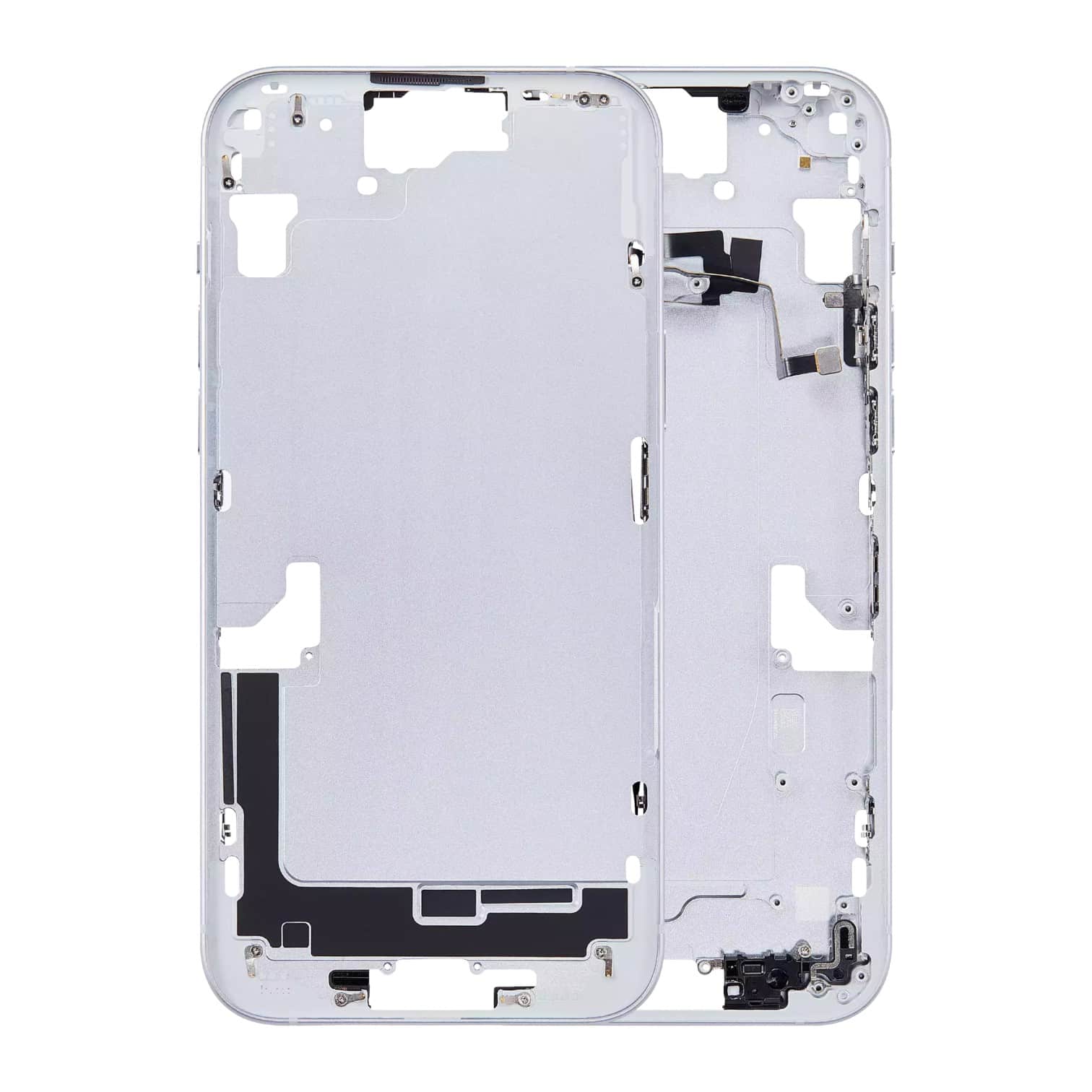 Aftermarket Blue Mid-Frame Housing with Power and Volume Button for 2023 iPhone 15 Plus A2847