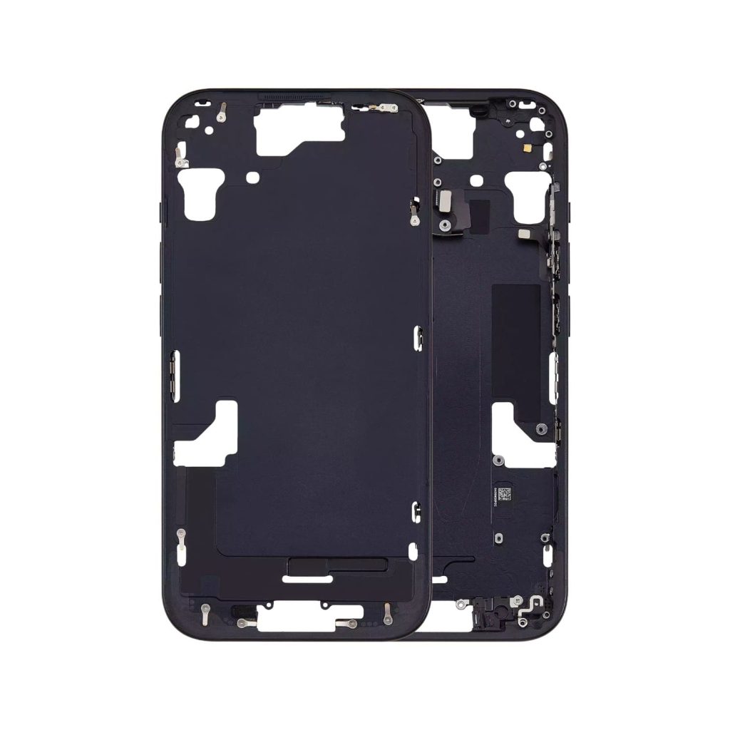 Aftermarket Black Mid-Frame Housing with Power and Volume Button for 2023 iPhone 15 A3090