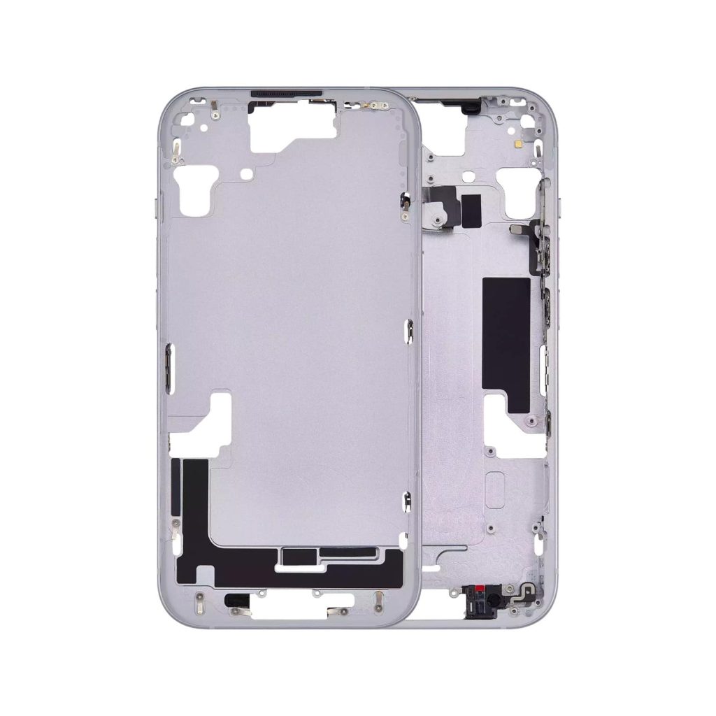 Aftermarket Blue Mid-Frame Housing with Power and Volume Button for 2023 iPhone 15 A3090