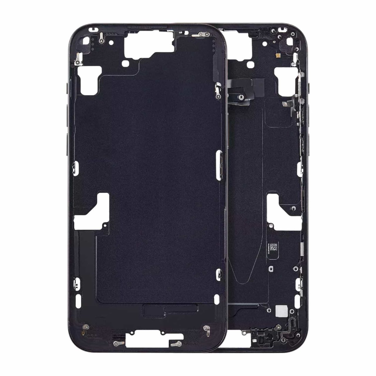 Aftermarket Black Mid-Frame Housing with Power and Volume Button for 2023 iPhone 15 Plus A3094