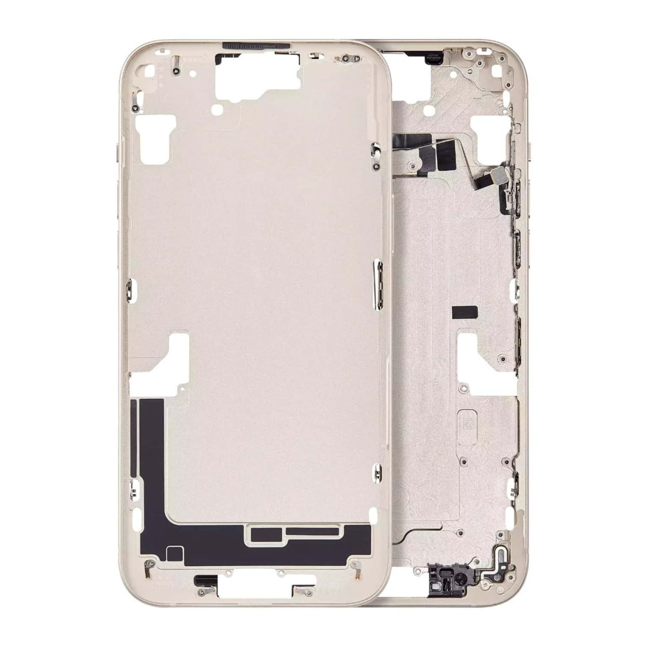 Aftermarket Yellow Mid-Frame Housing with Power and Volume Button for 2023 iPhone 15 Plus A3094