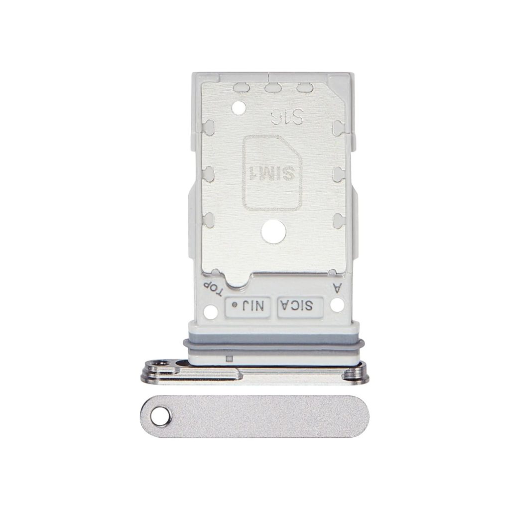 SM‑S931 Aftermarket Dual Sim Card Tray for 2025 Samsung Galaxy S25 (White)