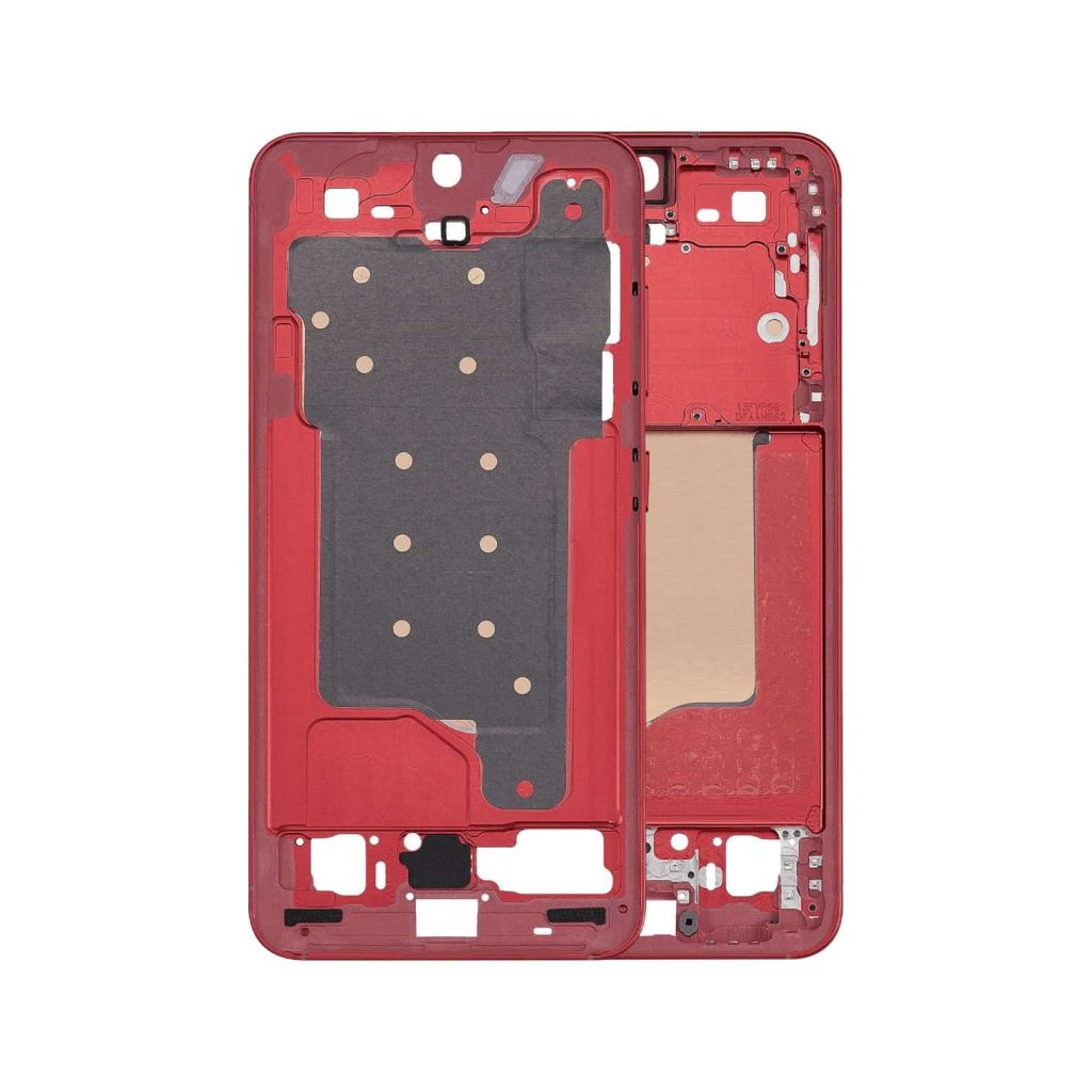 SM‑S931 Aftermarket Mid-Frame Housing for 2025 Samsung Galaxy S25 5G (Coral Red)