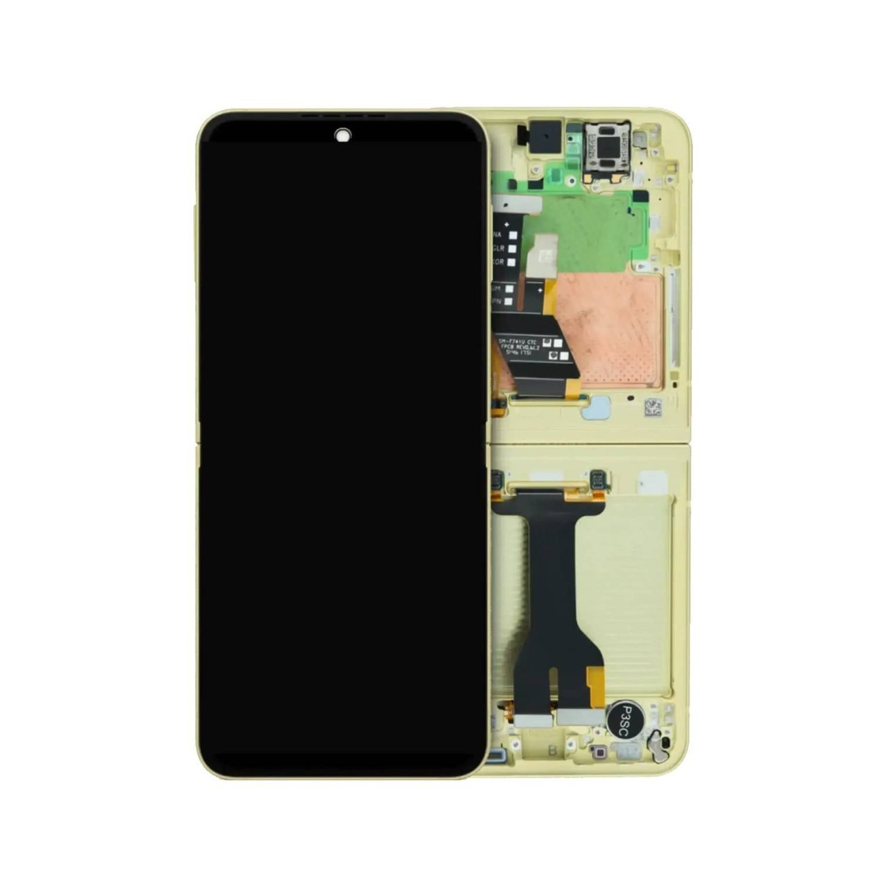 SM-F741 OEM Quality Inner OLED Assembly with Frame for 2024 Samsung Galaxy Z Flip 6 5G (US & International) (Yellow)