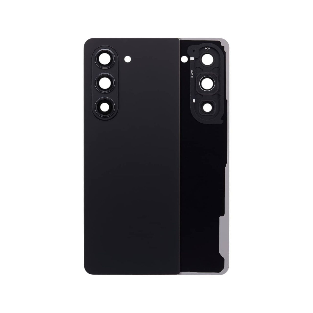 Alt Text SM-F946 Aftermarket Back Cover Glass with Camera Lens for 2023 Samsung Galaxy Z Fold 5 5G (Phantom Black)