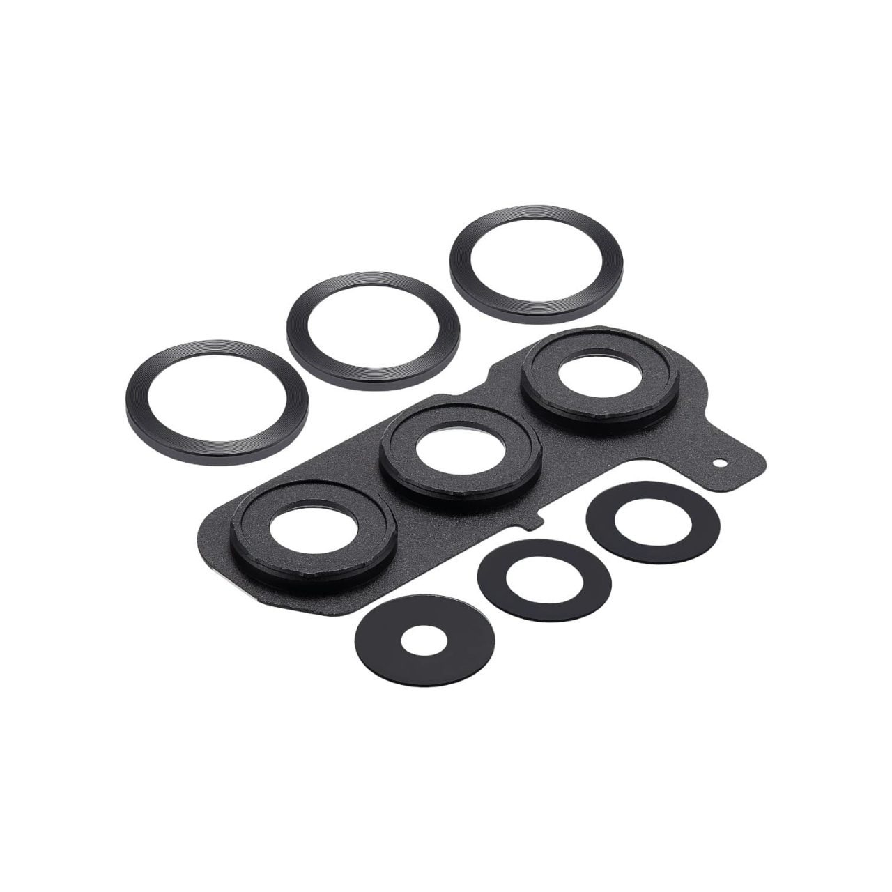 SM-S936 Aftermarket Back Camera Lens with Bezel Ring for 2025 Samsung Galaxy S25 Plus 5G (Blue Black)