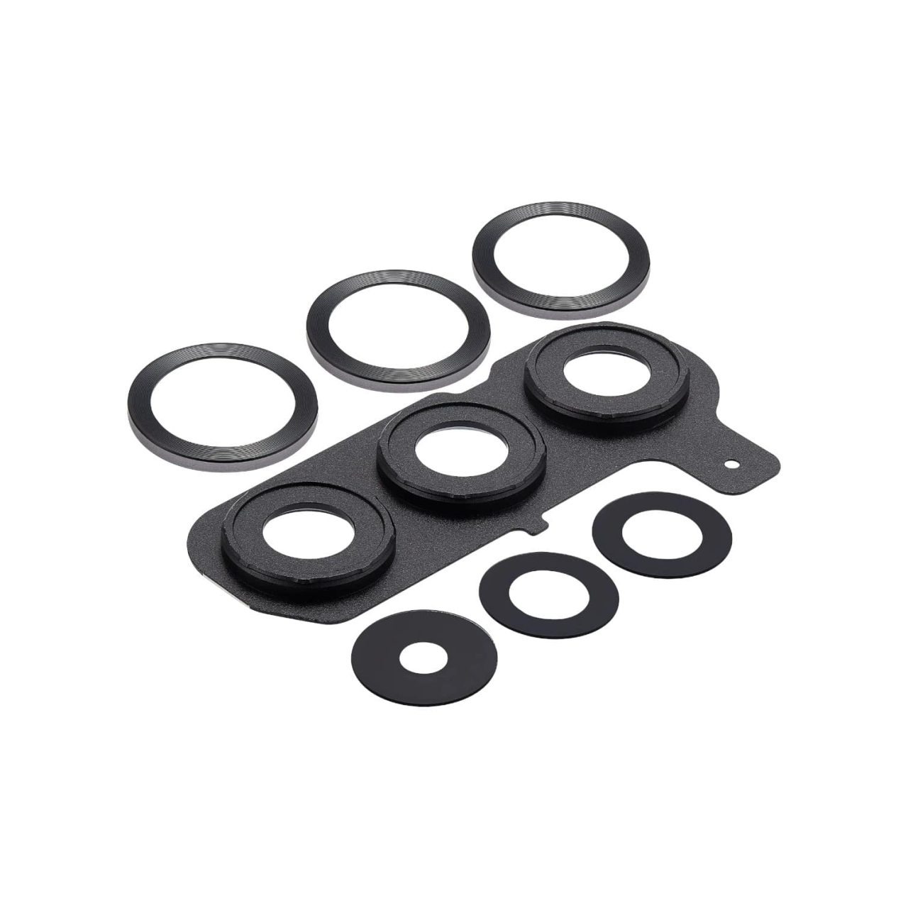 SM-S936 Aftermarket Back Camera Lens with Bezel Ring for 2025 Samsung Galaxy S25 Plus 5G (Silver Shadow)