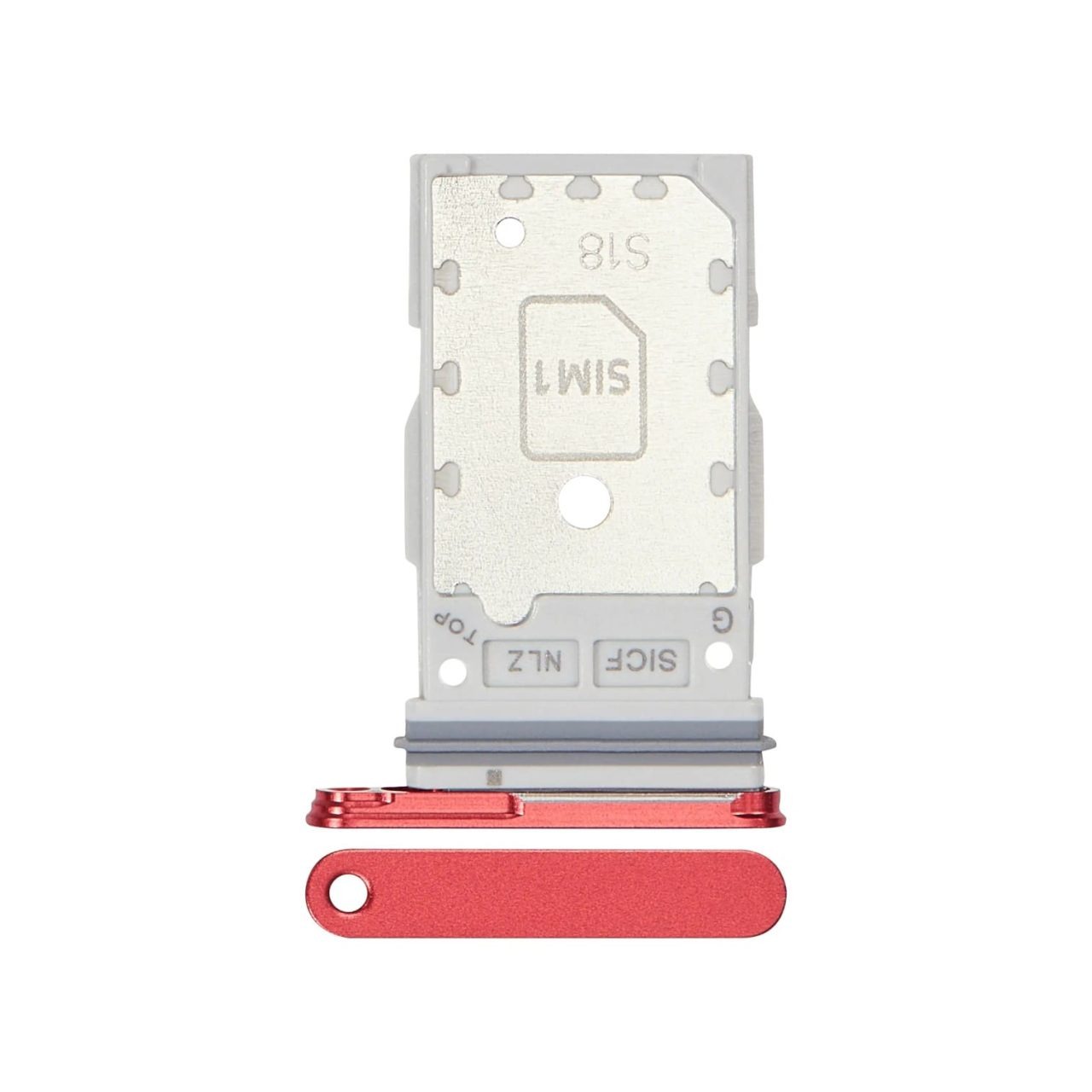 SM‑S936 Aftermarket Dual Sim Card Tray for 2025 Samsung Galaxy S25 Plus (Coral Red)