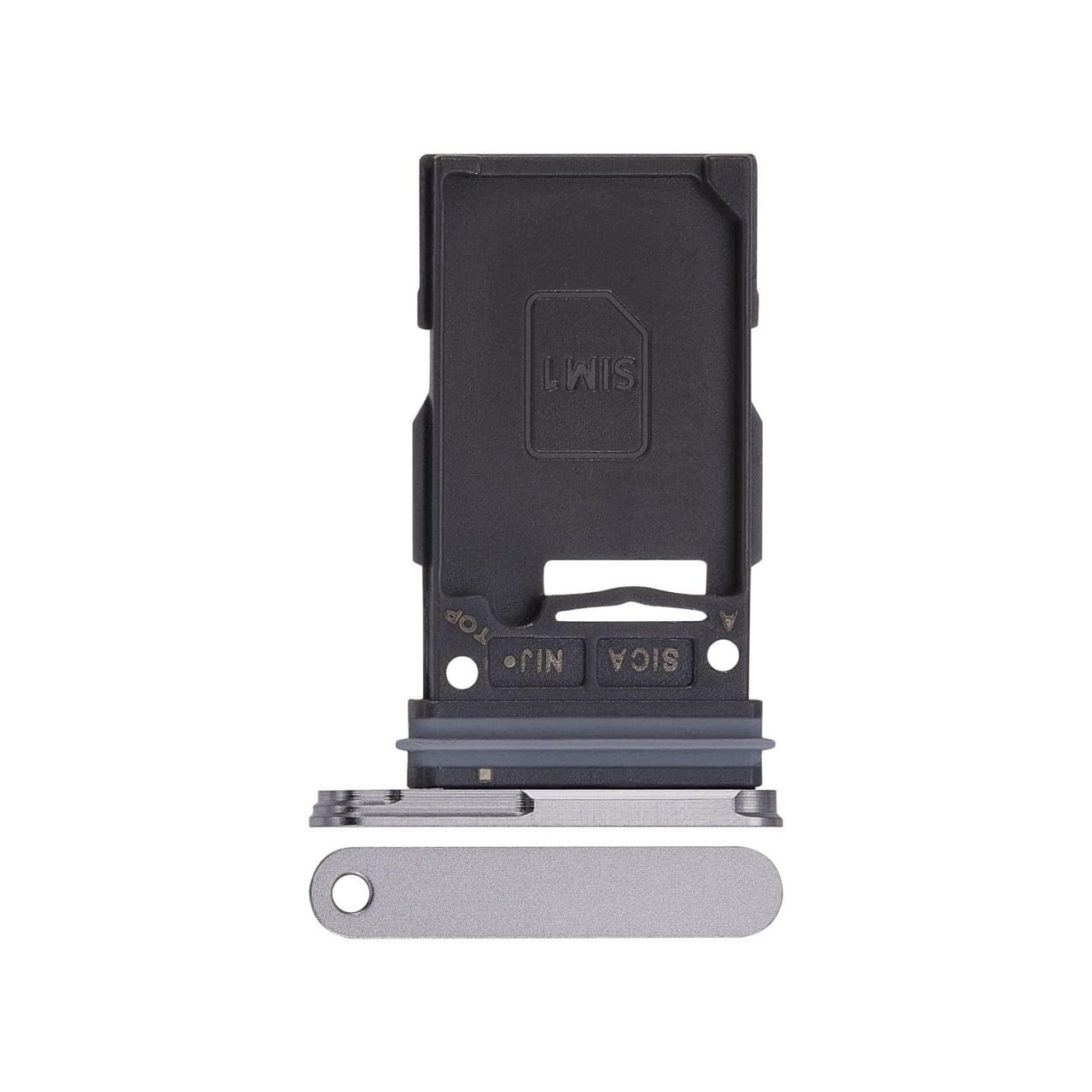 SM‑S936 Aftermarket Single Sim Card Tray for 2025 Samsung Galaxy S25 Plus (Silver Shadow)