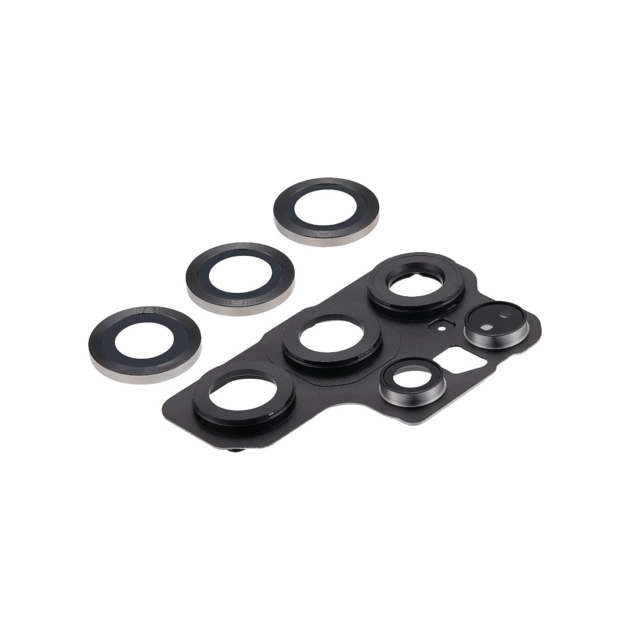 SM-S938 Aftermarket Back Camera Lens with Bezel Ring for 2025 Samsung Galaxy S25 Ultra 5G (Titanium Jet Black)