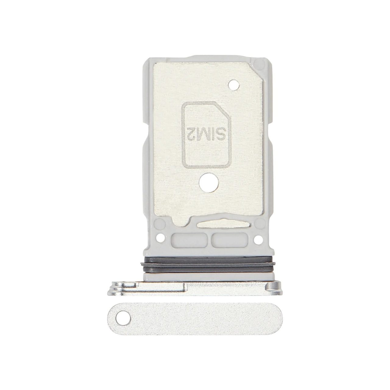 SM‑S938 Aftermarket Dual Sim Card Tray for 2025 Samsung Galaxy S25 Ultra (Titanium White Silver)