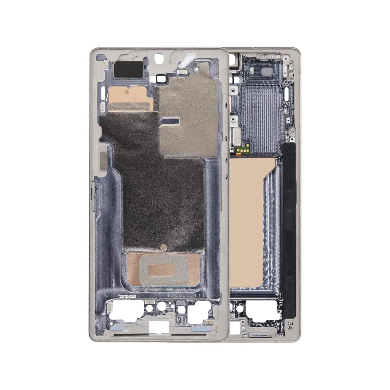 SM‑S938 Aftermarket Mid-Frame Housing for 2025 Samsung Galaxy S25 Ultra (Titanium Pink Gold)