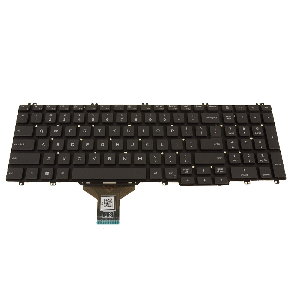 Used RG3RK Keyboard Single Point No Backlight for 2019 Dell Latitude 5500