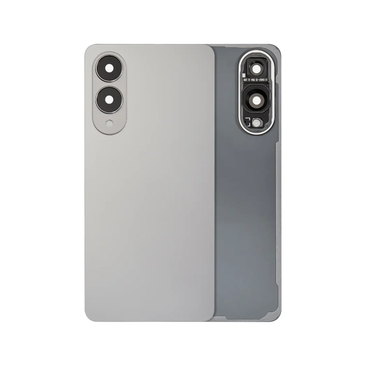 SM-S937 Enhanced Aftermarket Back Cover Glass with Camera Lens for 2025 Samsung Galaxy S25 Edge (Titanium Silver)
