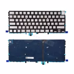 top-and-bottom-view-of-a-replacement-keyboard-backlight-assembly-for-the-macbook-pro-16-inch-2021-model-a2485-showing-the-key-cutout-grid-on-the-front-and-the-dark-blue-backing-with-ribbon-cables-on-the-rear